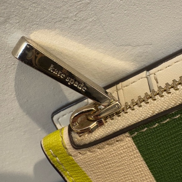 Kate Spade Green and Blue Striped Wallet - Picture 5 of 8